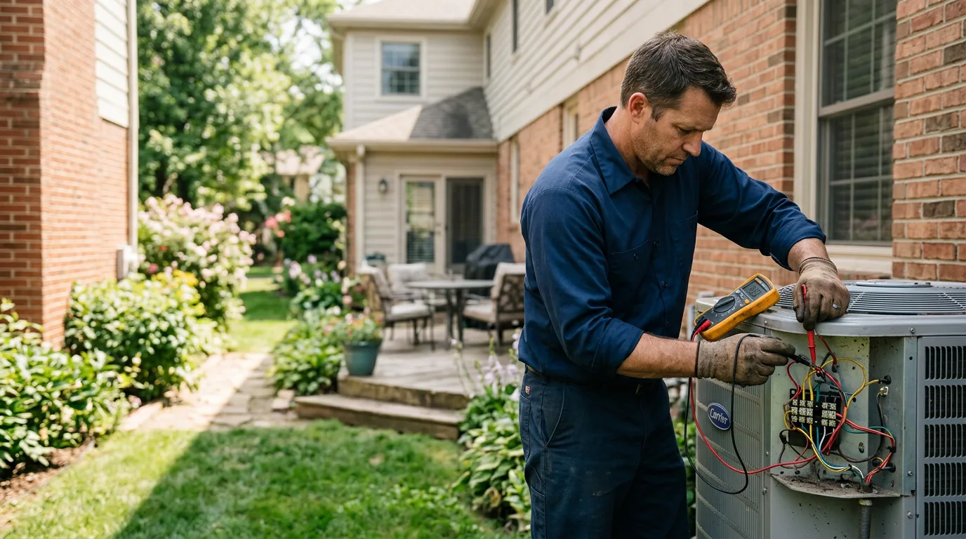 HVAC technician working near Grantville, KS